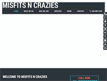 Tablet Screenshot of misfitsncrazies.com